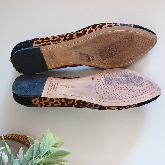 Vince Camuto Toker 2 Leopard Print Cap Toe Flats ** SZ 8.5 - Picture 7 of 9